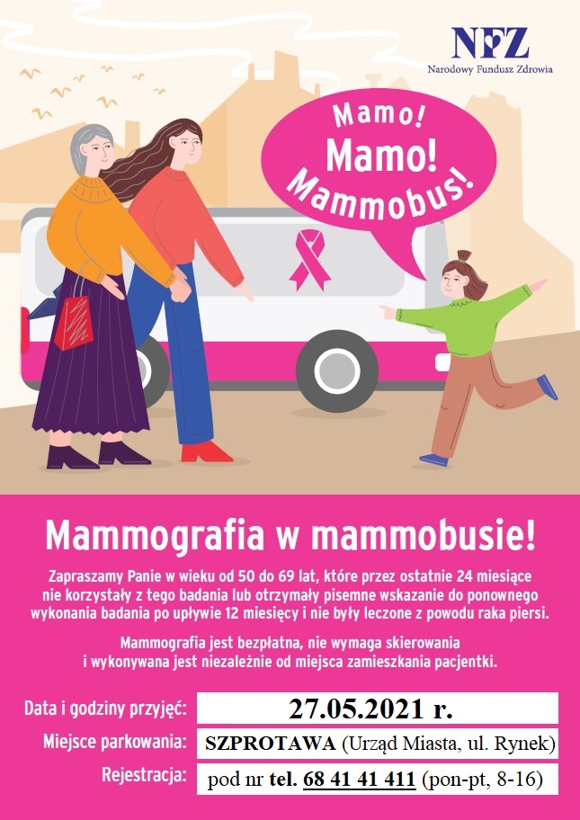 Ilustracja do informacji: Mammografia w mammobusie